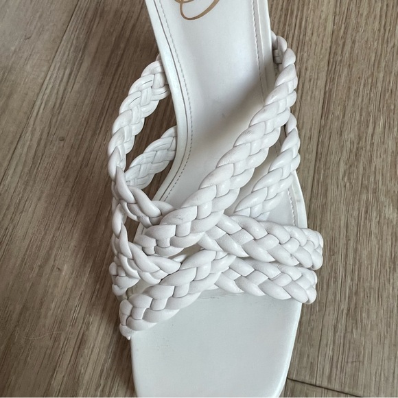 Sam Edelman White Marjorie Mule Heeled Sandals - Picture 8 of 8